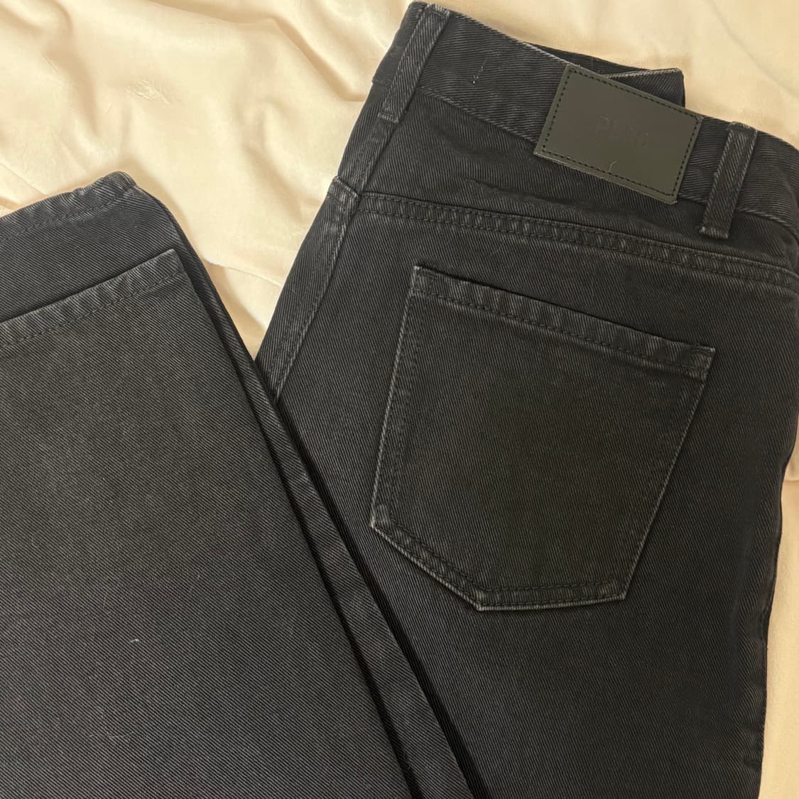 플랙진 하이라이즈 스트레이트 블랙진 27 상품이미지2