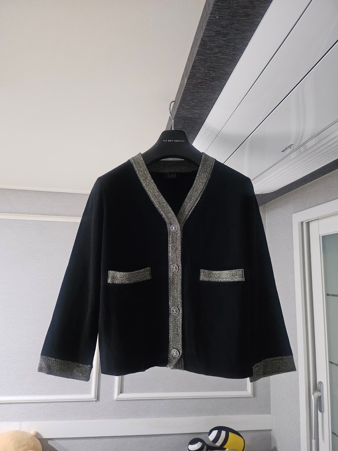 [거의 새것] 타임 TIME 자수 트위드 가디건 90 상품이미지1