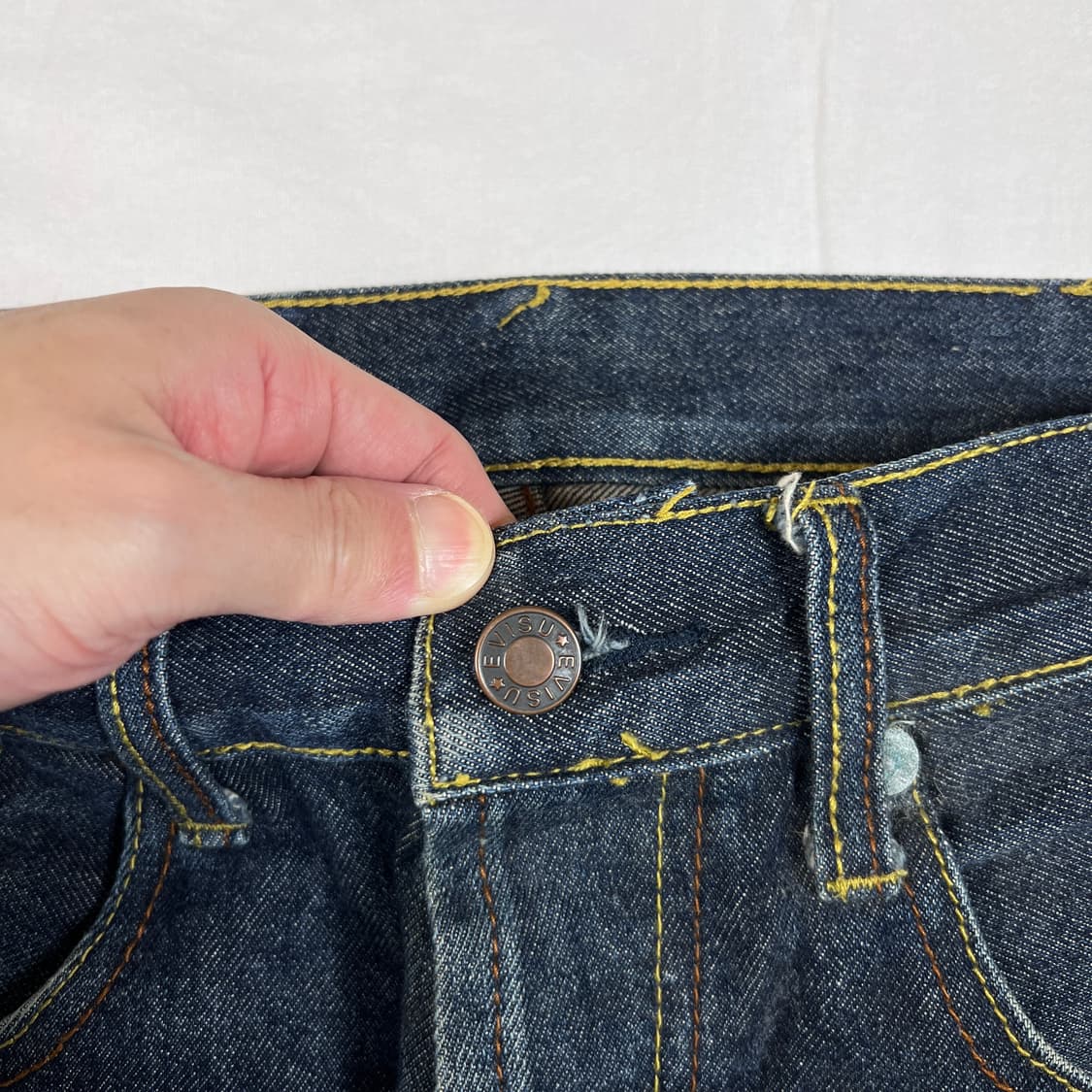 에비수 evisu 핑크 페인트 데님팬츠 청바지 상품이미지7