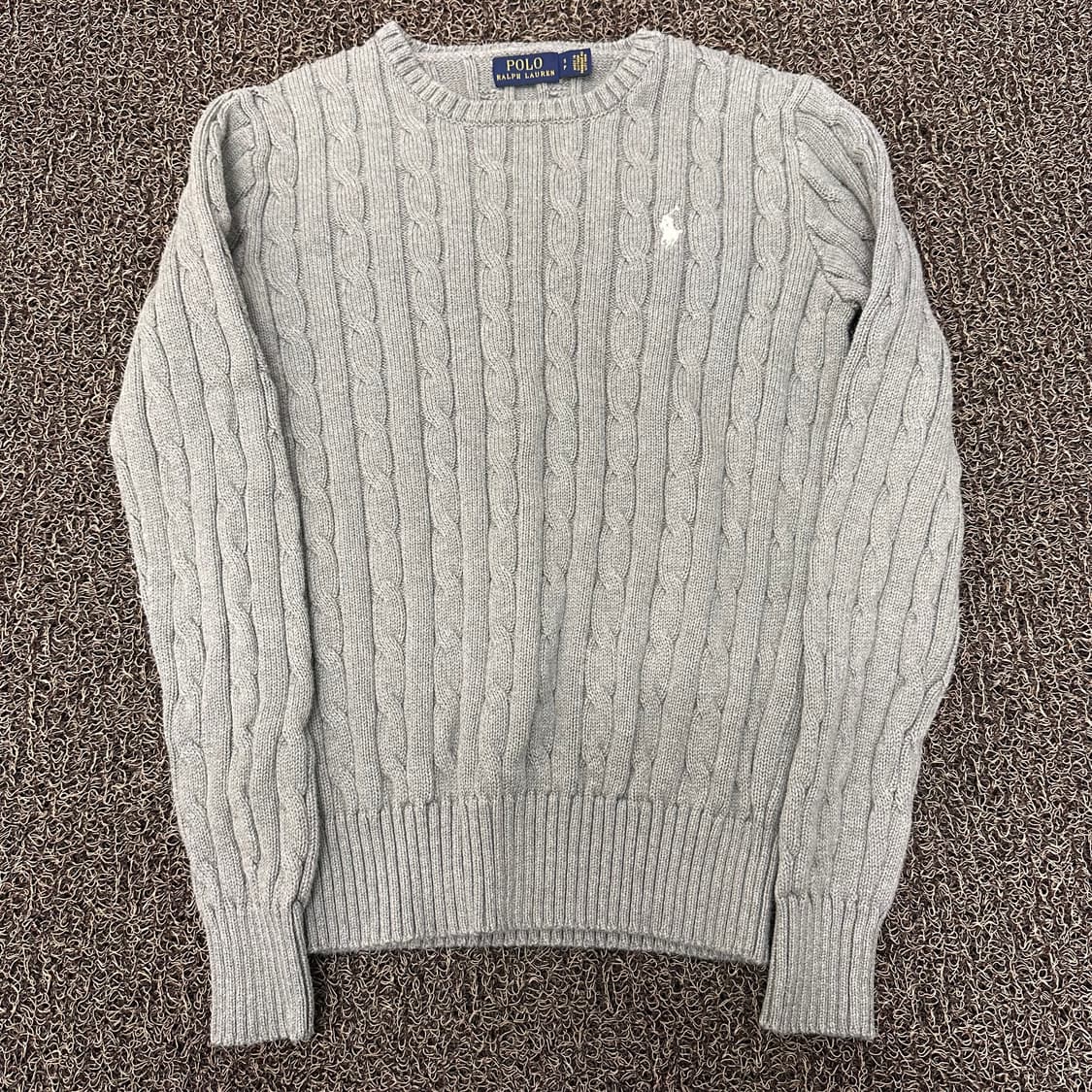 POLO 폴로 랄프로렌 꽈배기 케이블 여성 니트 그레이 S 상품이미지1