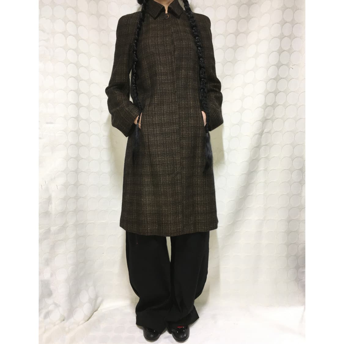 Kenzo 울 체크 코트 상품이미지2