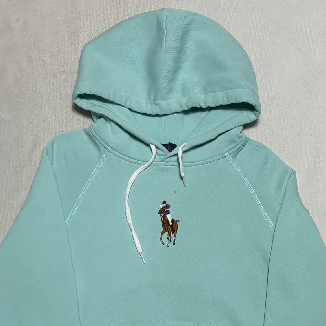 M 폴로랄프로렌 멀티 빅포니 민트 후드티 상품이미지1