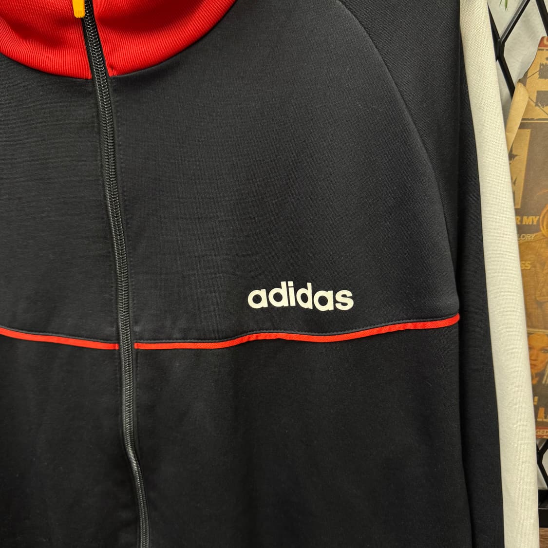 00s 아디다스 독일 월드컵 트랙자켓 전면 로고 포인트 레드 상품이미지5