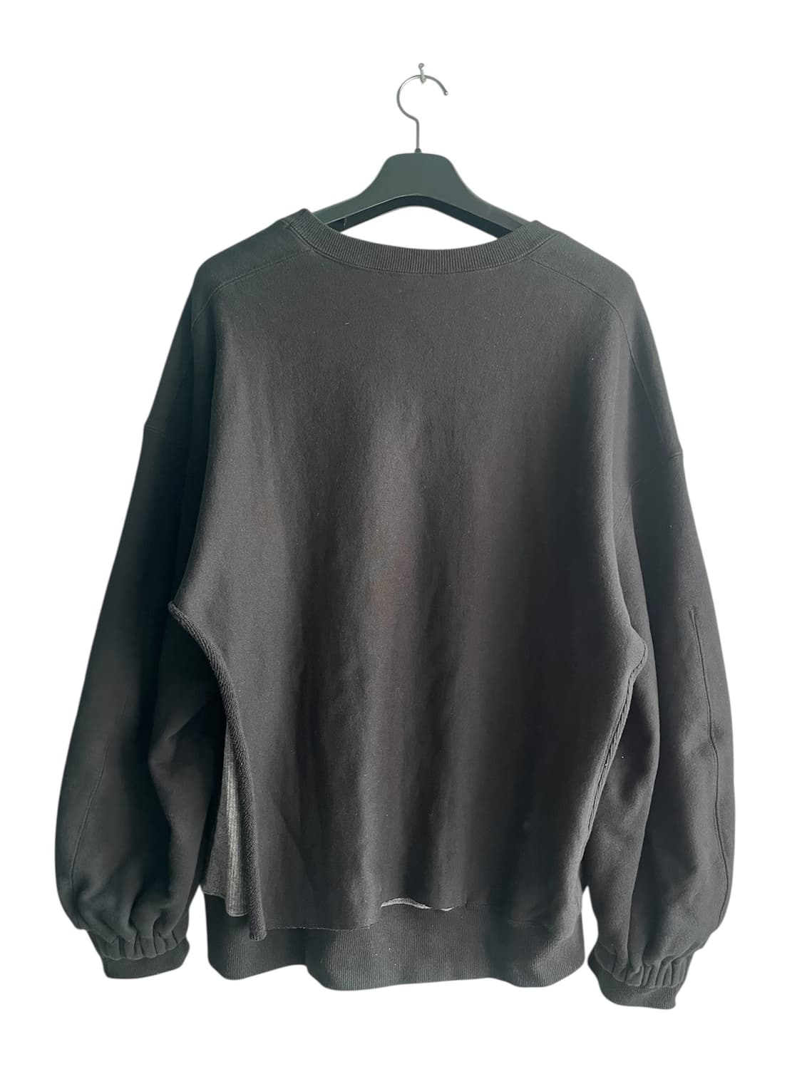 [5] 파세타즘 이중레이어드 스웻셔츠 블랙그레이 상품이미지4