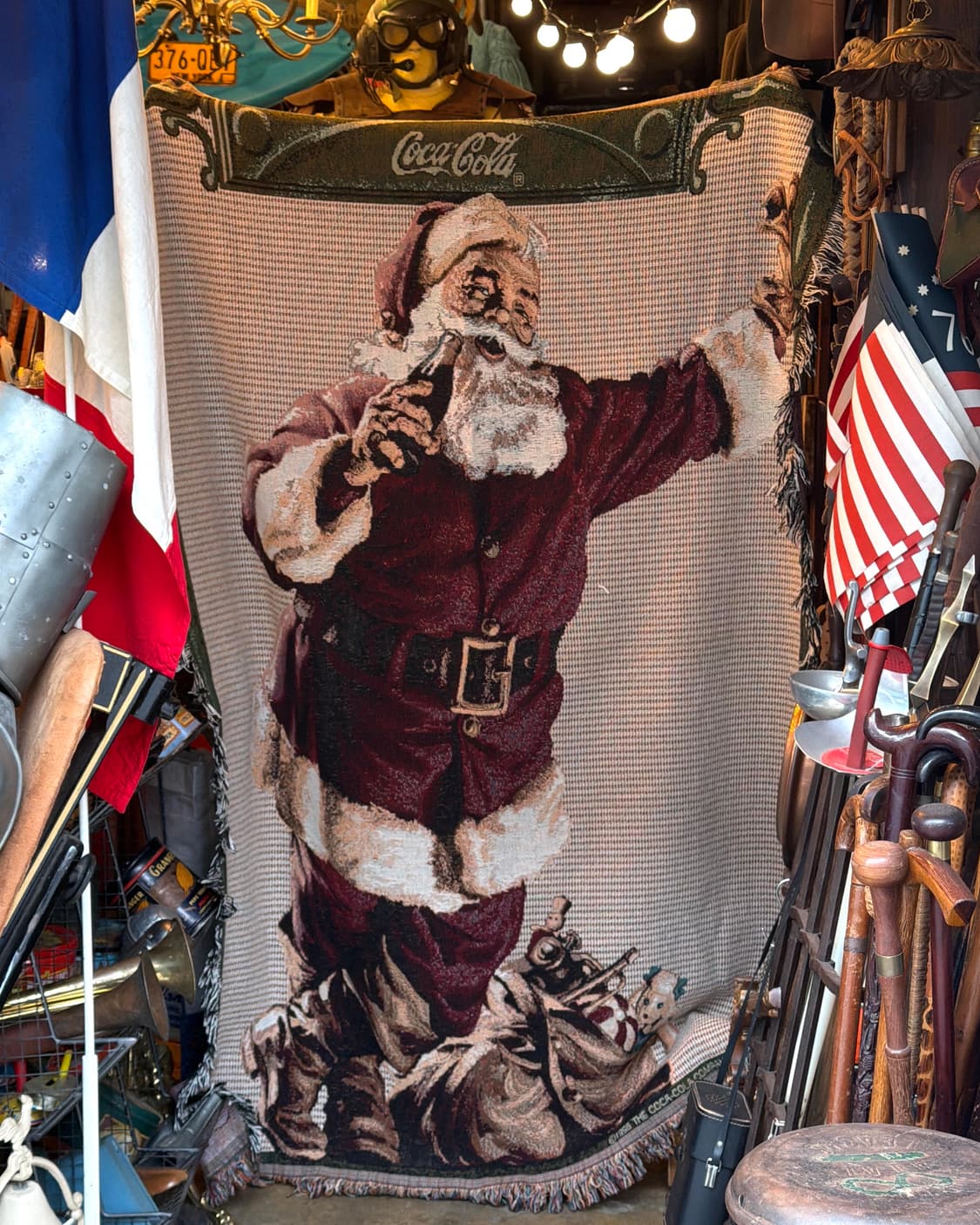 빈티지 소품 코카콜라 산타 블랭킷 상품이미지1