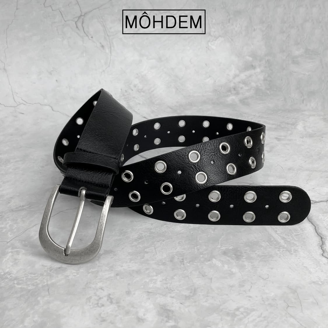 [Unisex] 더블 아일렛 펀칭 가죽 벨트 상품이미지10