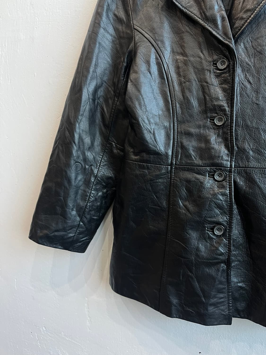 Stephand 소가죽 하프 코트 우먼즈 Made in KOREA 상품이미지3