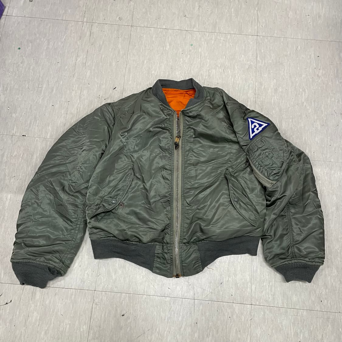 70s 알파인더스트리 MA-1 항공점퍼 야상자켓 L V6 상품이미지2