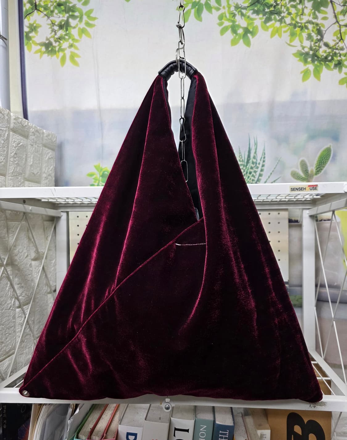 MM6 메종마르지엘라 벨벳 트라이앵글백 재패니즈백 토트백 숄더백 GD85 상품이미지3