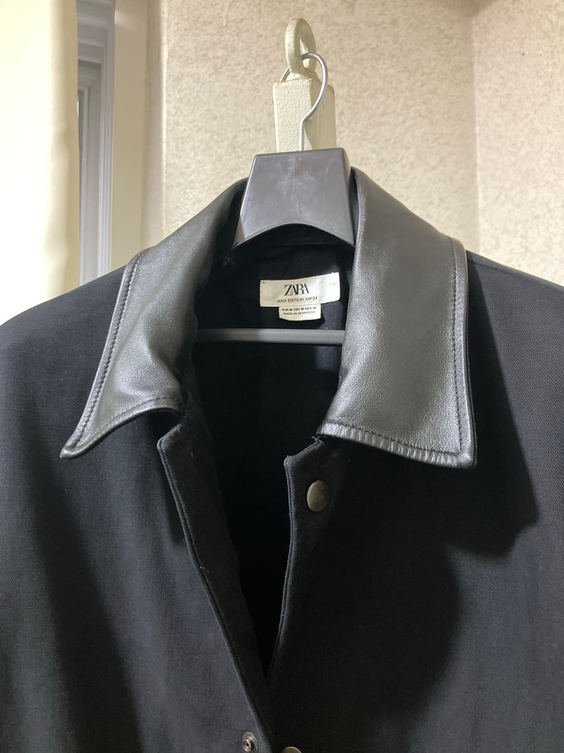 자라 남성 레더 카라 롱 자켓 (새상품) 상품이미지3