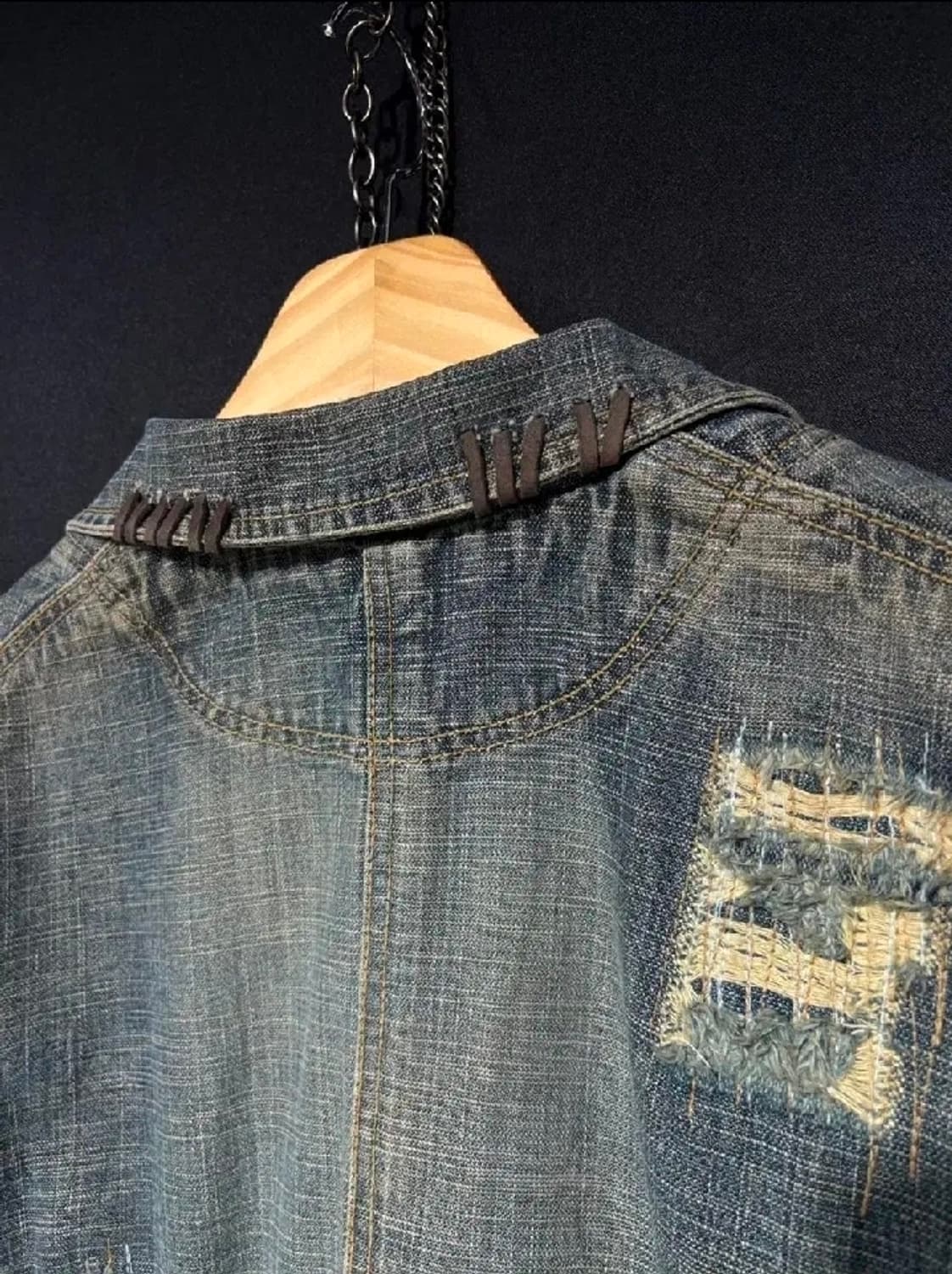 일본Gumu International 데님 가죽 블레이저 상품이미지10