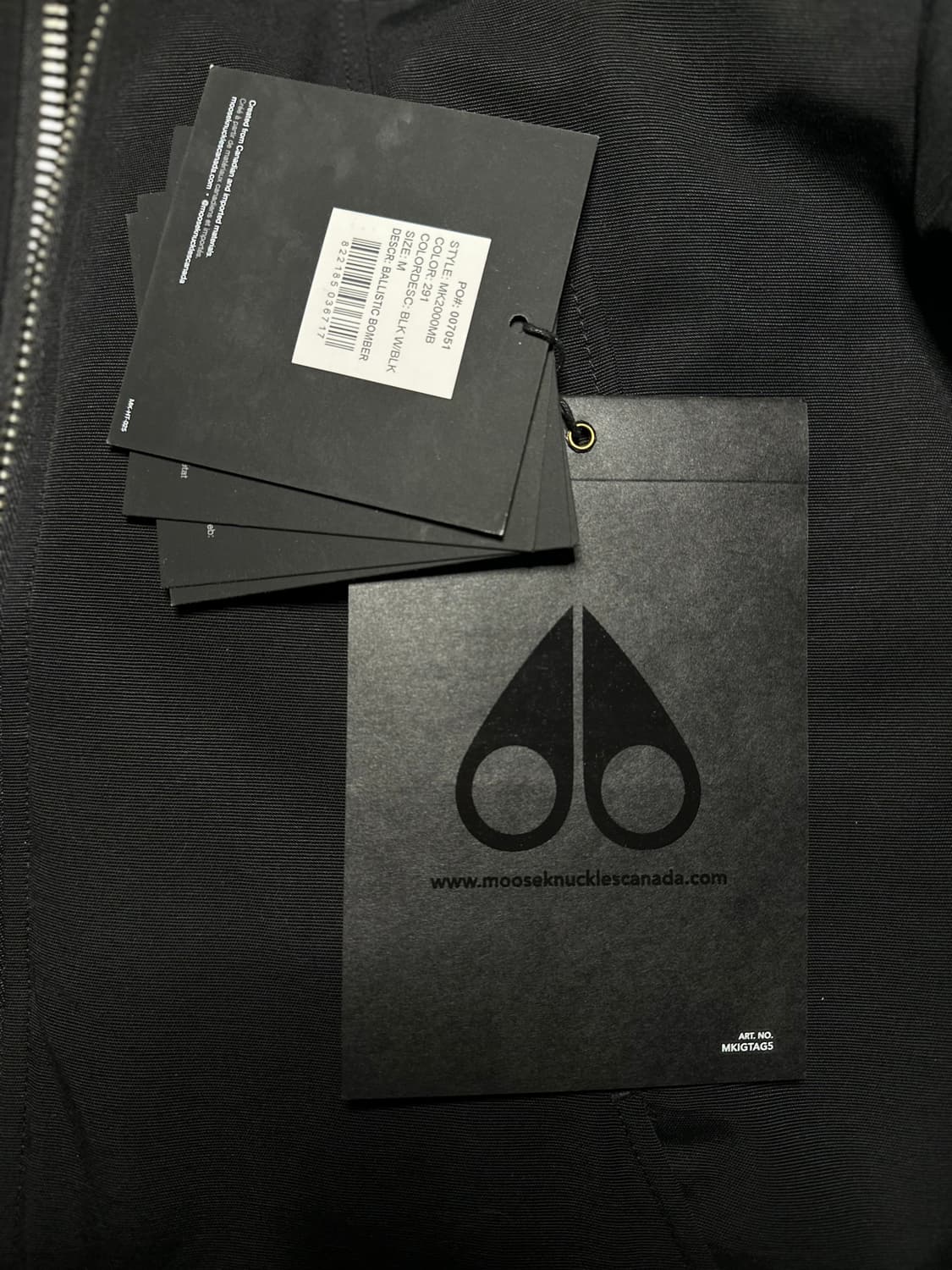 무스너클 발리스틱 봄버 블랙 퍼 M 상품이미지8