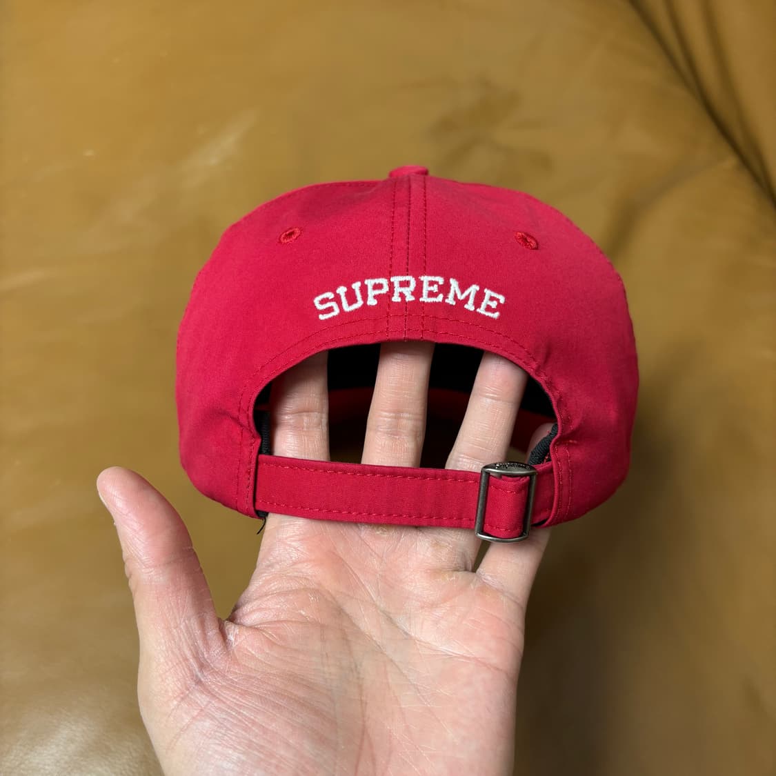 슈프림 S로고 6패널 볼캡 모자 21fw 벤틸 벤타일 레드 상품이미지9