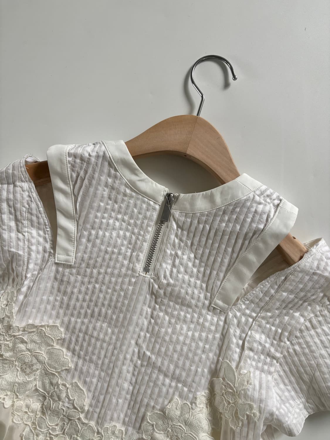 Sacai 사카이 화이트 레이어드 블라우스 상품이미지7