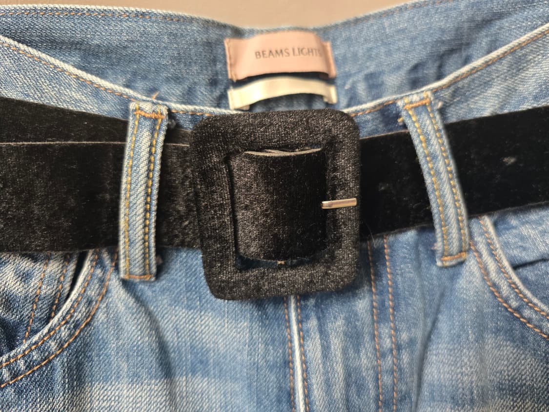 블랙 벨로아 빈티지 벨트 상품이미지3