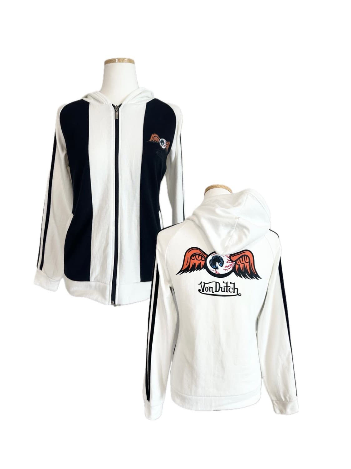 Von dutch 본더치 00's 배색 후드집업 갸루 y2k 펑크 괴짜 상품이미지1