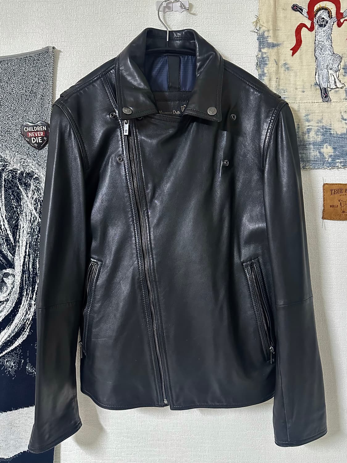 Massimo Dutti(마시모두띠) 올블랙 램스킨 레더자켓 상품이미지4