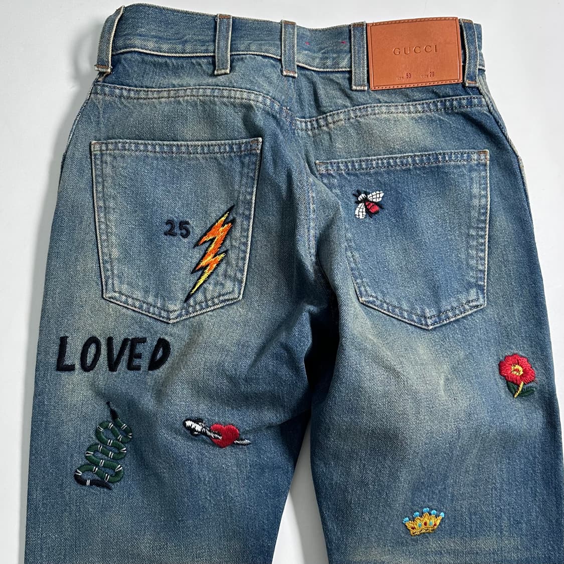 구찌 우먼스 자수 데님 팬츠  상품이미지5