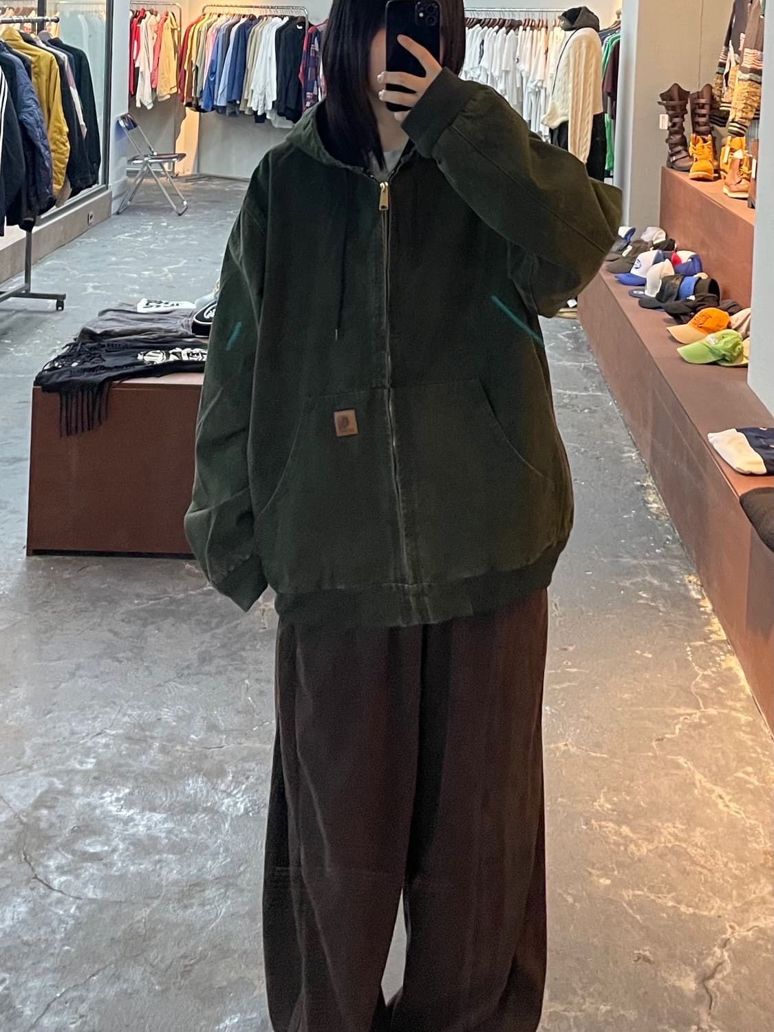 칼하트 카키 액티브 자켓 H1049 상품이미지1