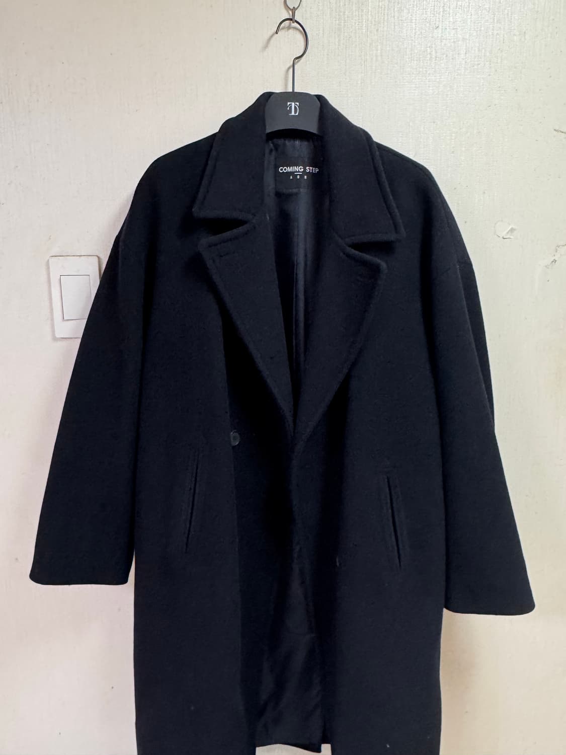 COMING STEP 네이비 오버핏 코트 상품이미지1