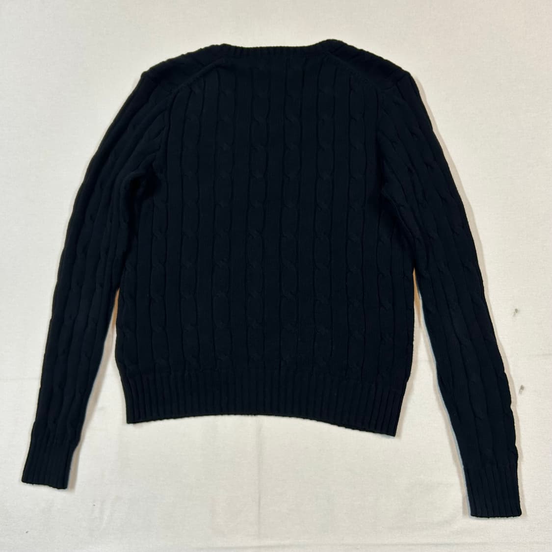 L) 폴로 랄프로렌 케이블 꽈배기 브이넥 니트 신형 큐알탭 상품이미지5