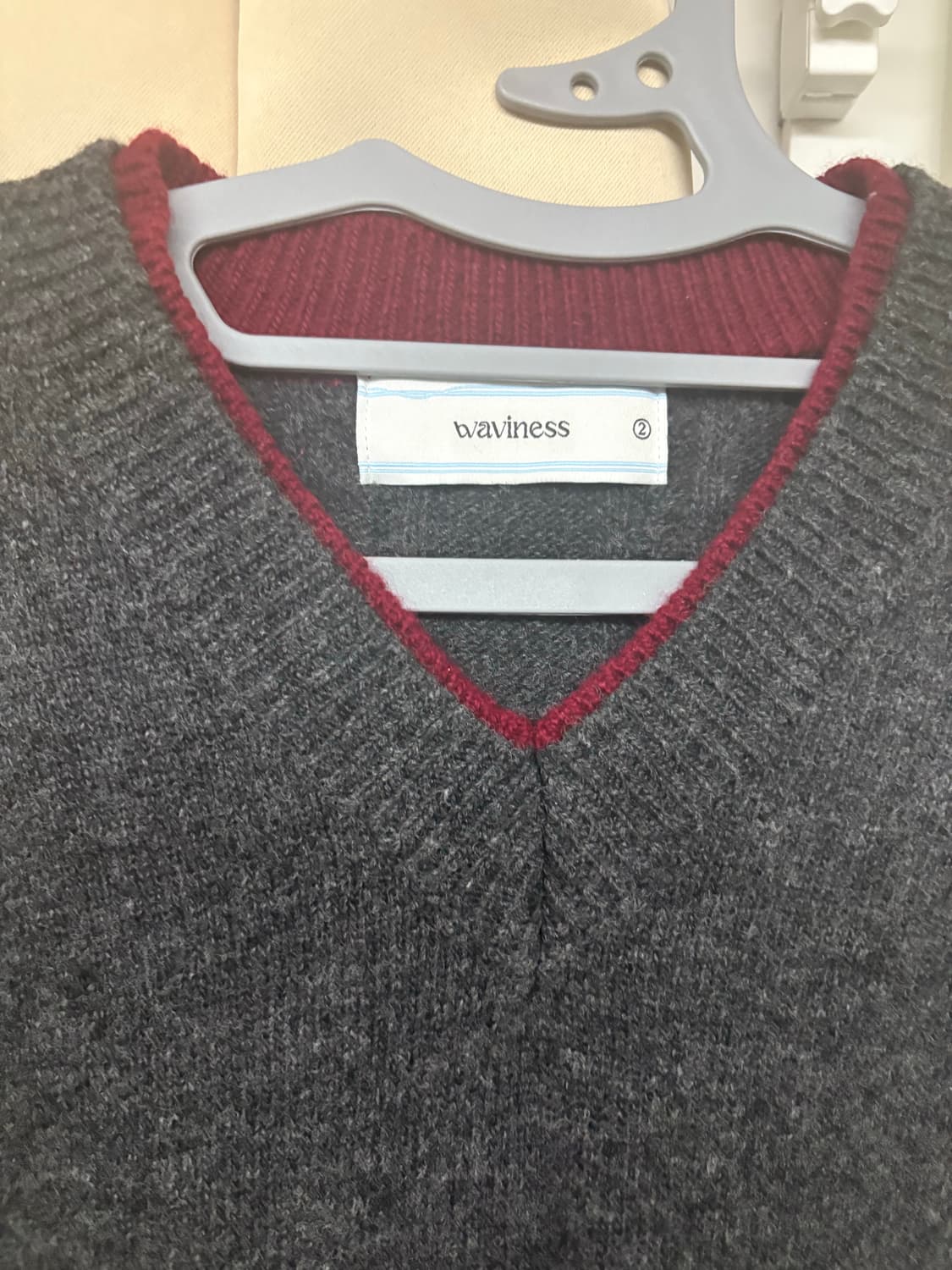 [사이즈:2(라지)] 웨이비니스 브이넥니트 상품이미지4