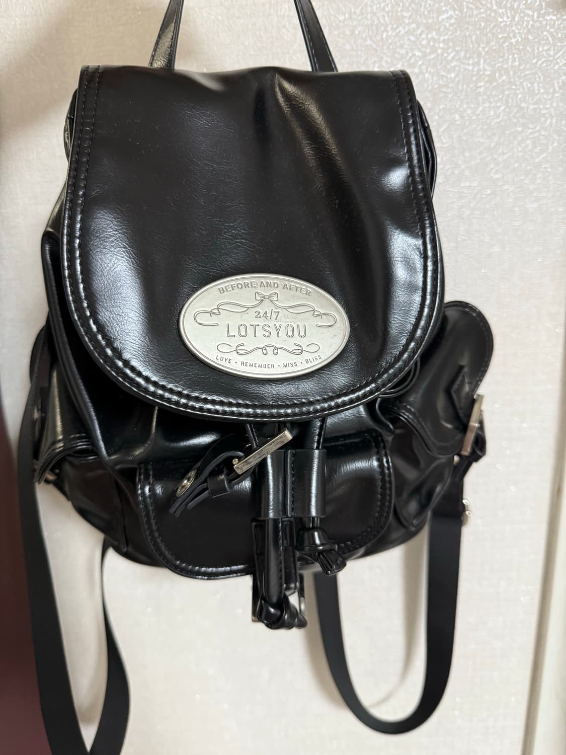 라츠유 백팩 Nostalgia chubby Backpack Leather 상품이미지1