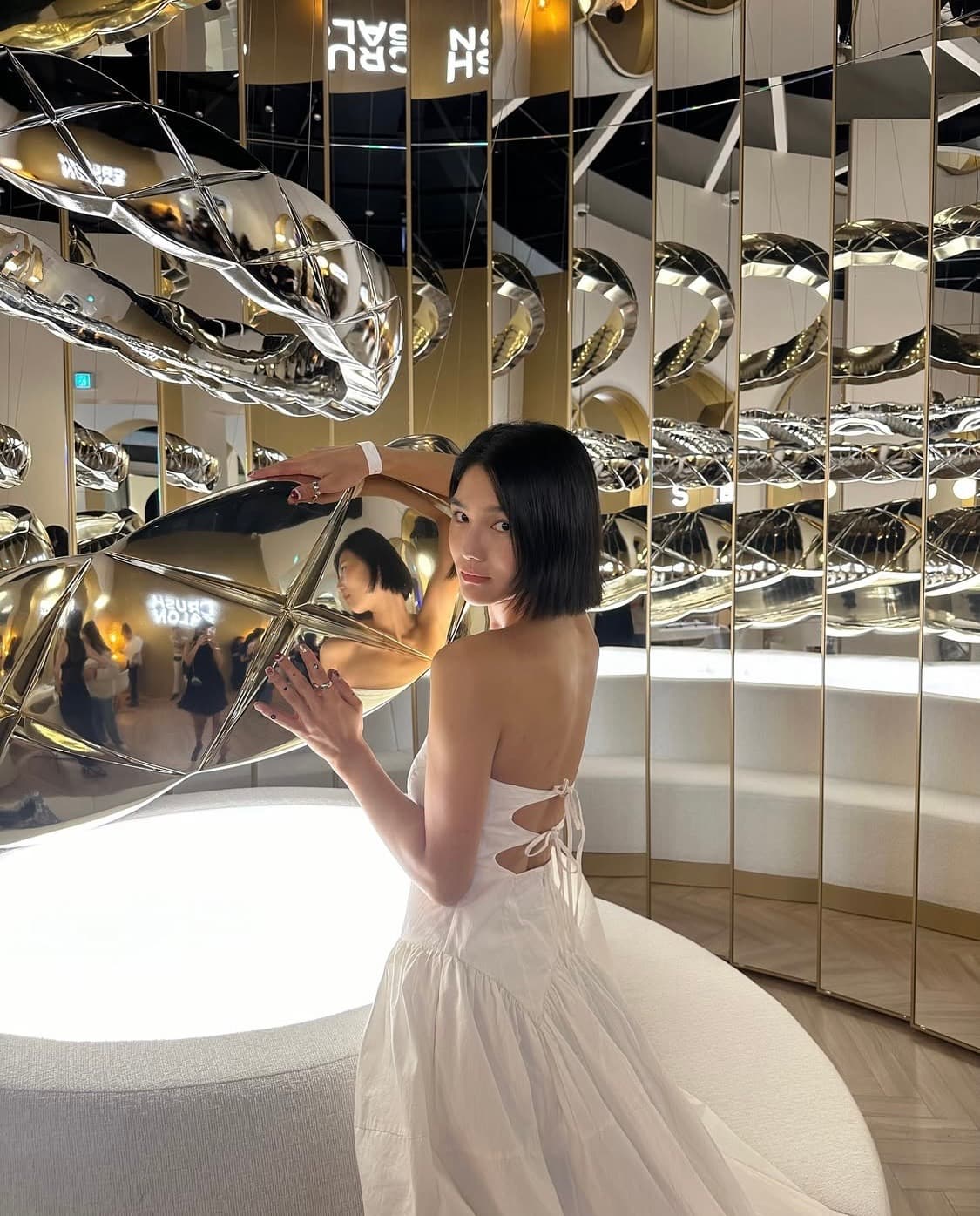 플랙x소쟌 백리스 맥시 원피스 상품이미지4