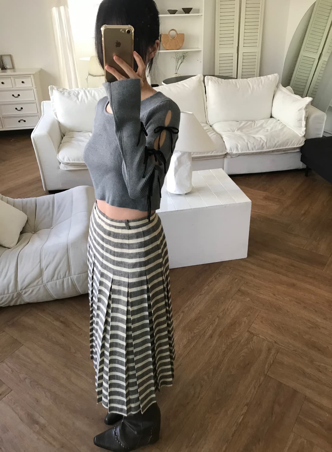 vintage stripe skirt 상품이미지5