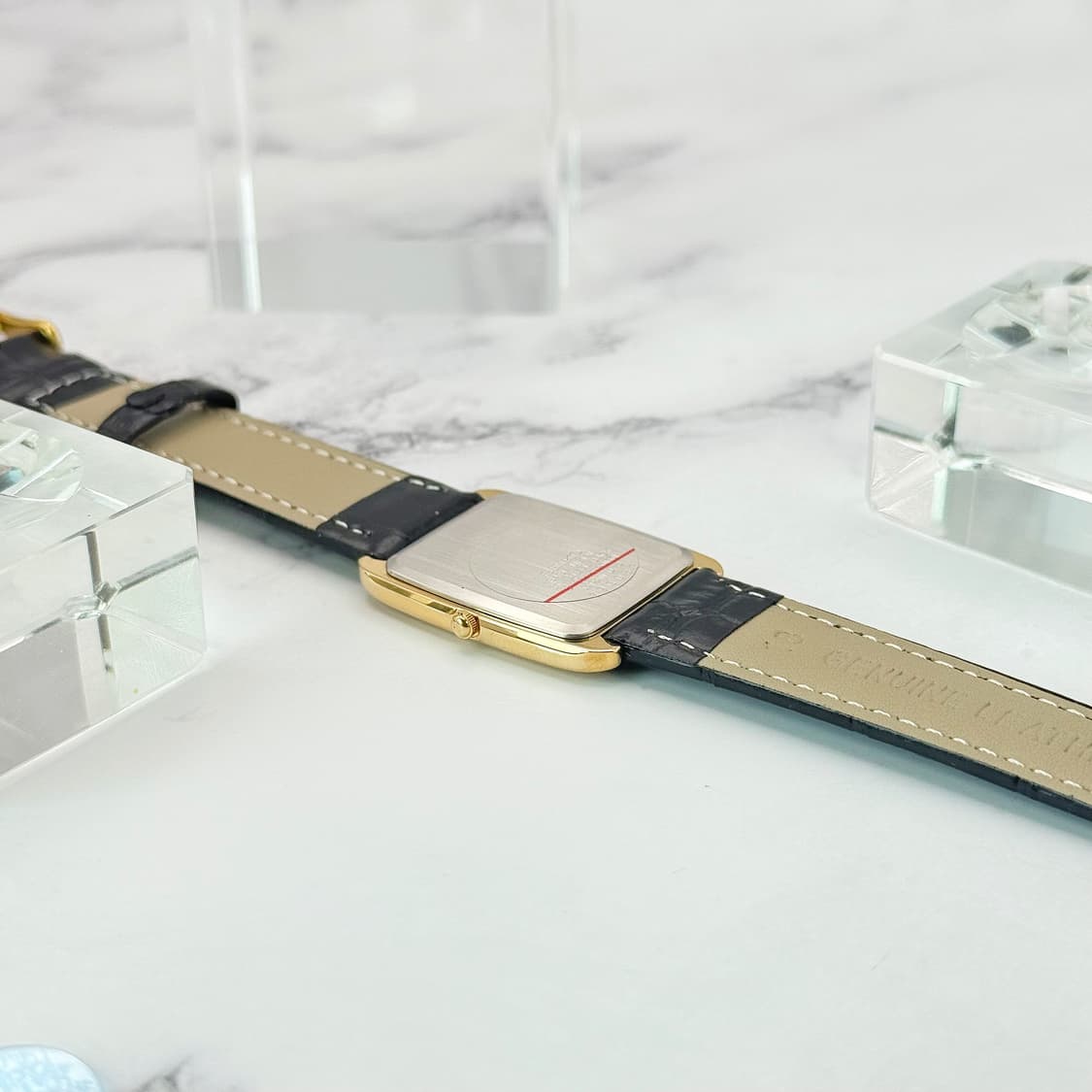 80s90s 빈티지 세이코 클래식 골드 렉탱글 워치 상품이미지9