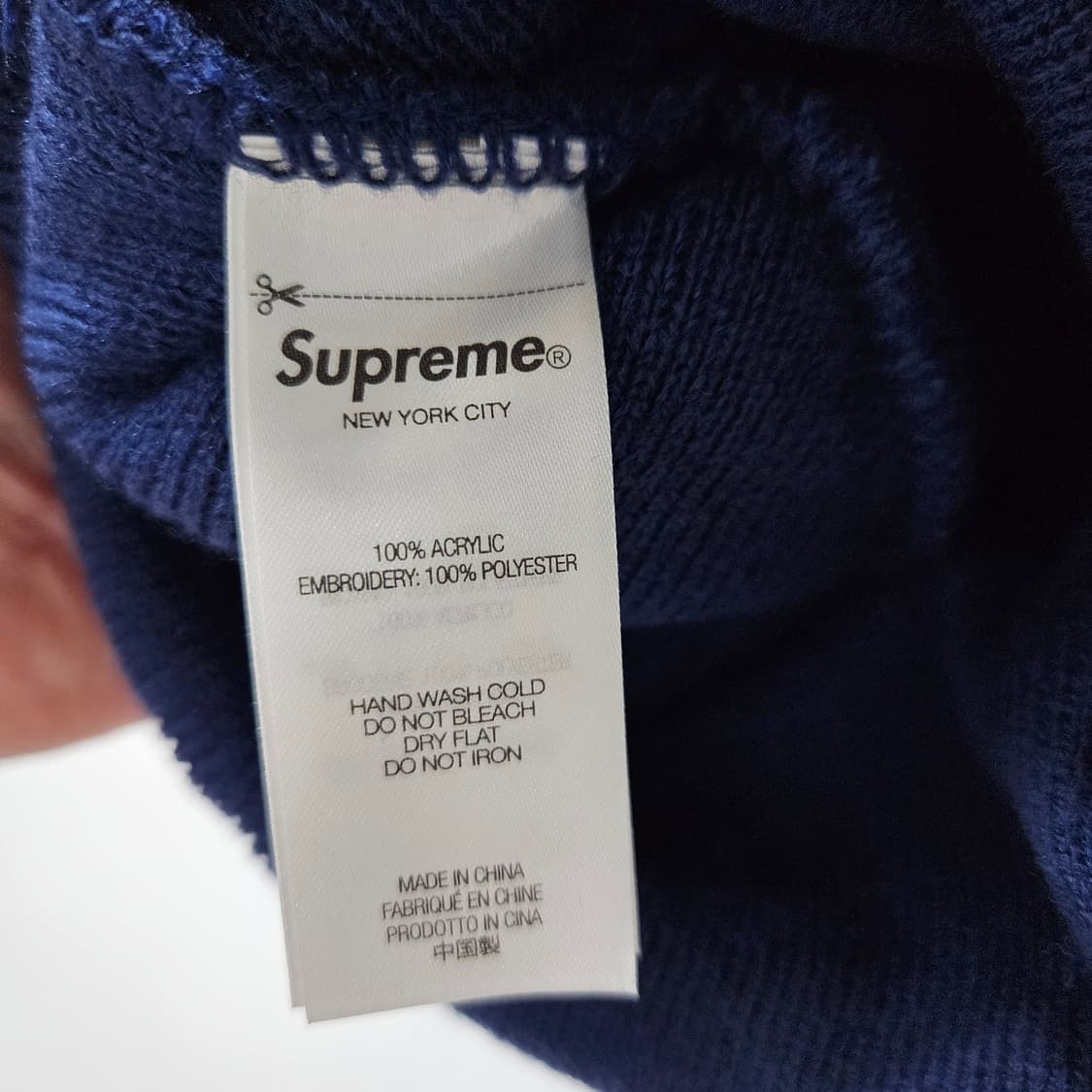 슈프림 피스 자수 비니 네이비 상품이미지3