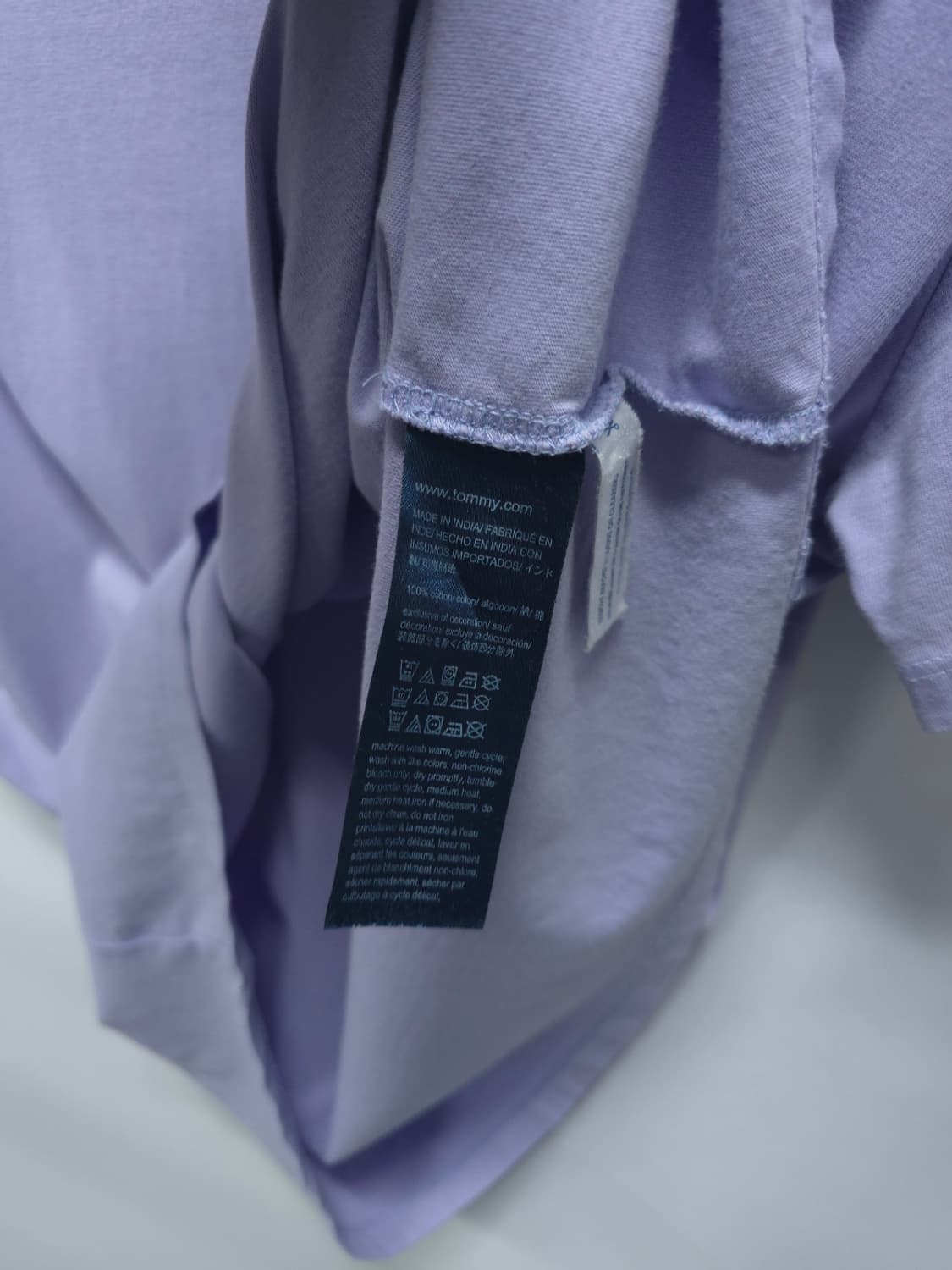 ​타미힐피거 연보라 브이넥 반팔 티셔츠 (M) 상품이미지10