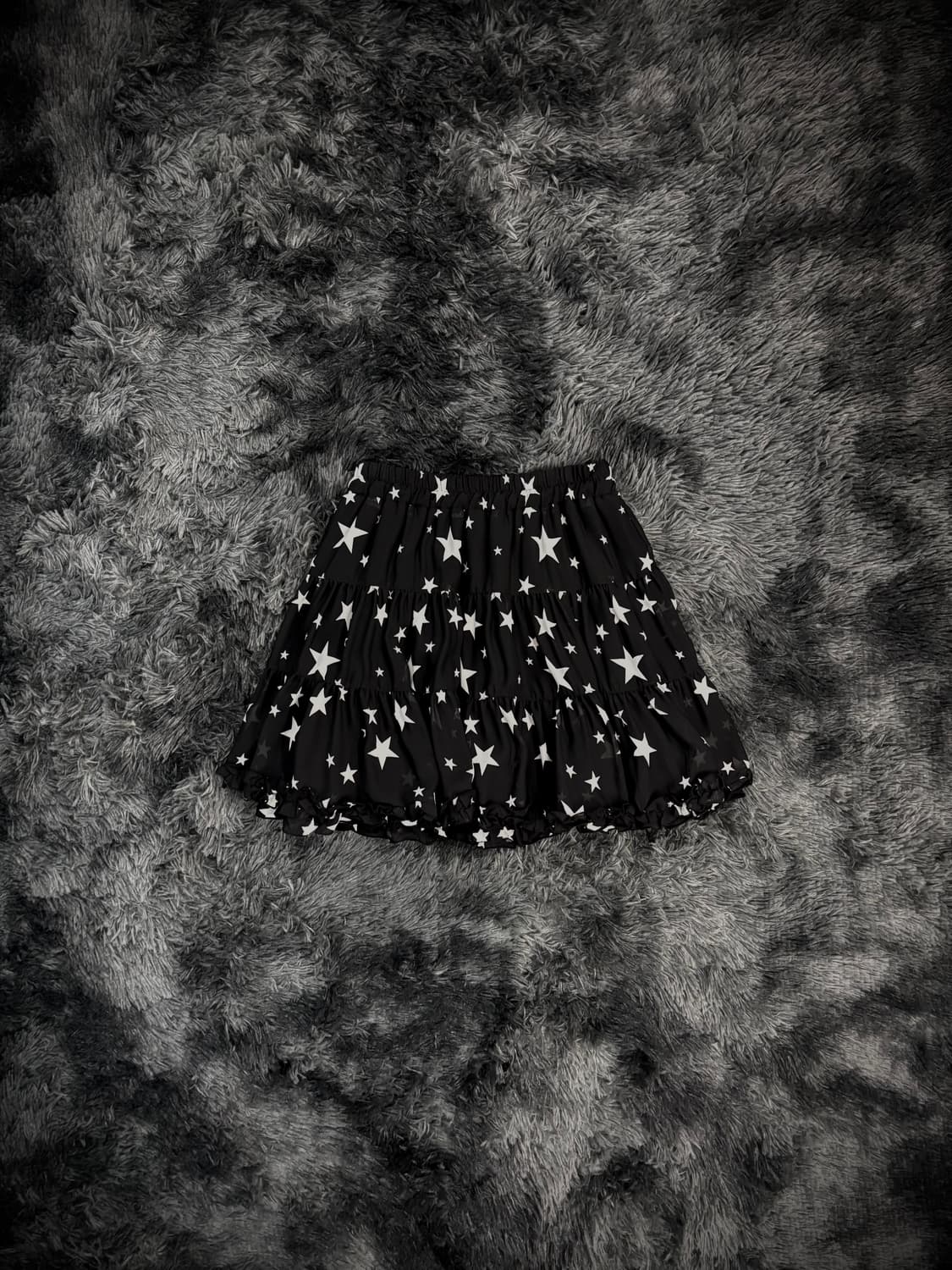 갸루 스타 패턴 캉캉 숏스커트 상품이미지1