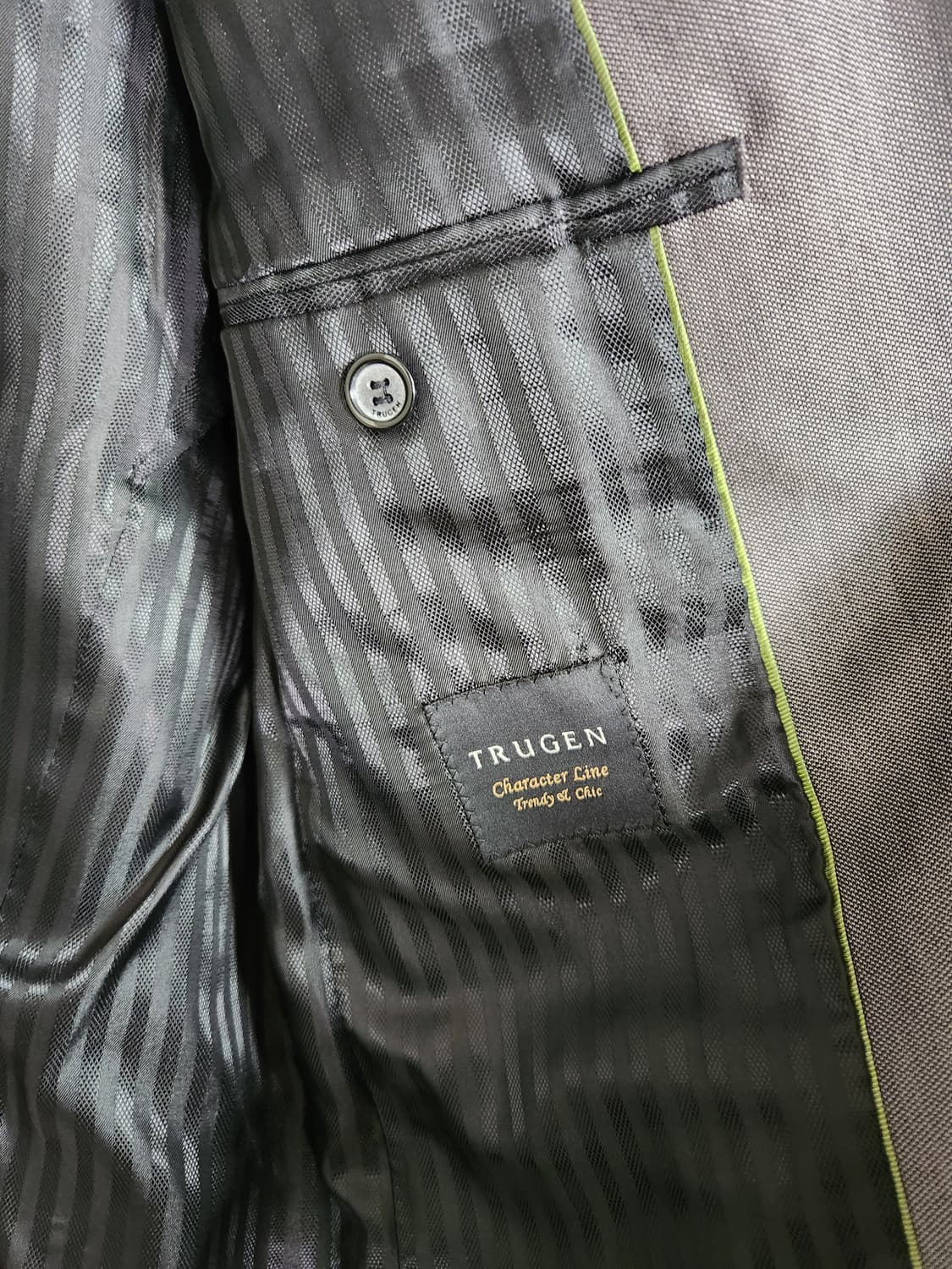 TRUGEN 그레이 남성 정장 양복 세트95/30 상품이미지3