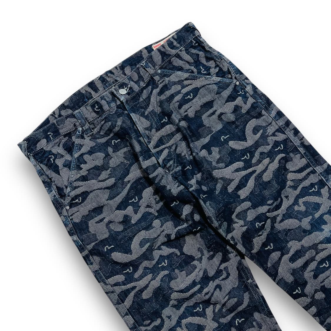 에비수 OG LOT 5500 카모플라쥬 패턴 로고 데님 팬츠 상품이미지3