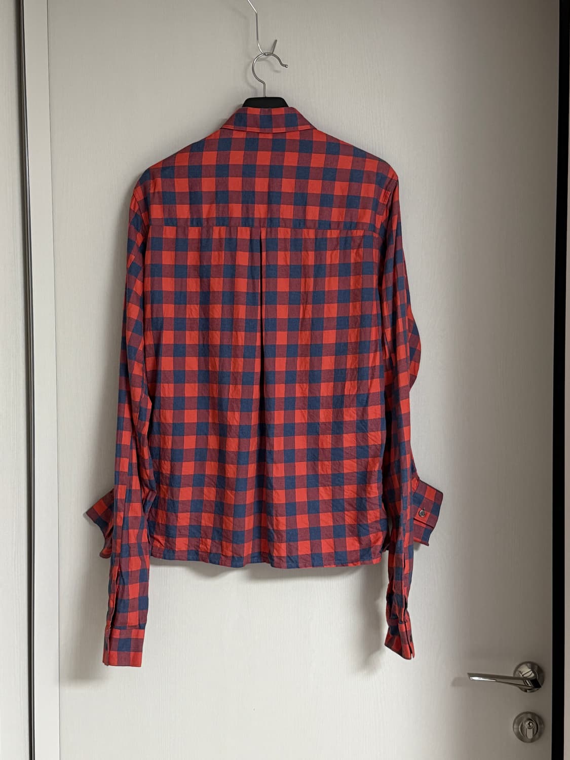 고샤 이중커프 체크셔츠.  상품이미지6