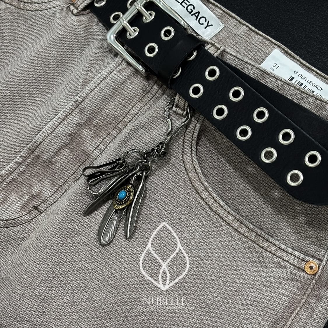 🌗 Turquoise feather keyring / 터키석 깃털 키링 상품이미지9