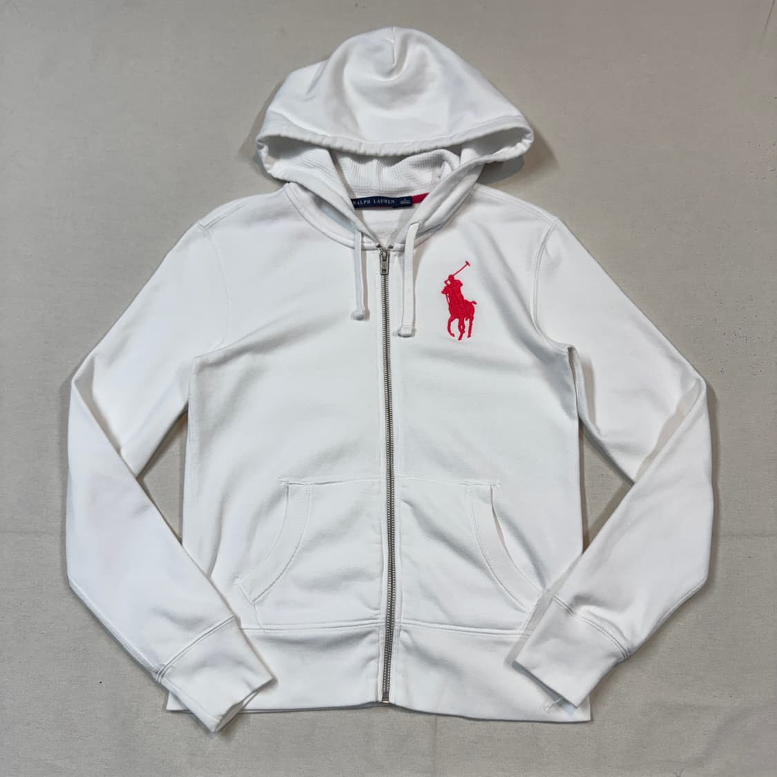 S) 폴로 랄프로렌 빅포니 화이트 후드집업 상품이미지1