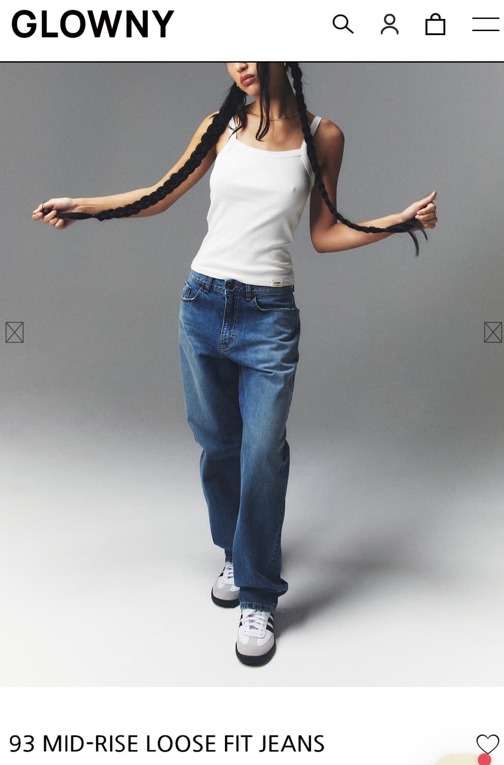93 MID-RISE LOOSE FIT JEANS 글로니 데님 s 상품이미지1