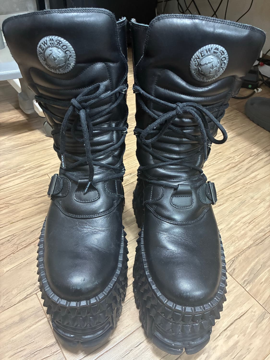 [43] 뉴락 373 플랫폼 레더 부츠 상품이미지1