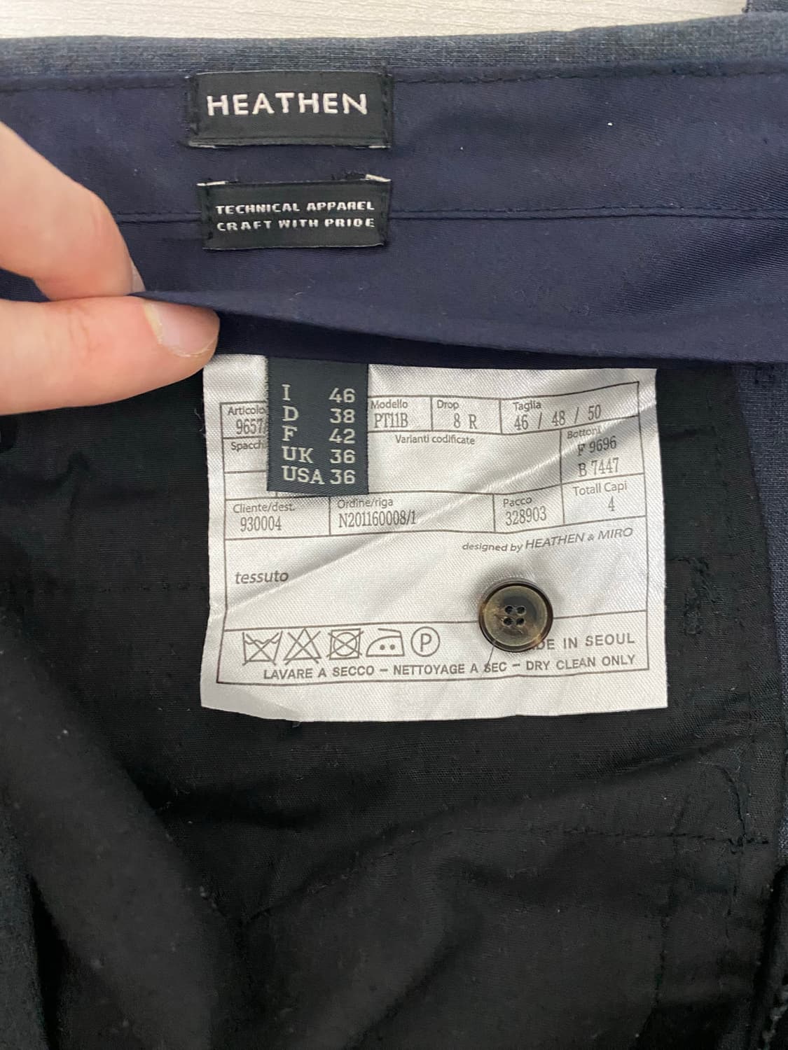 [판매] 헤든앤미로 그레이&네이비 팬츠(46Size) 2벌 상품이미지2