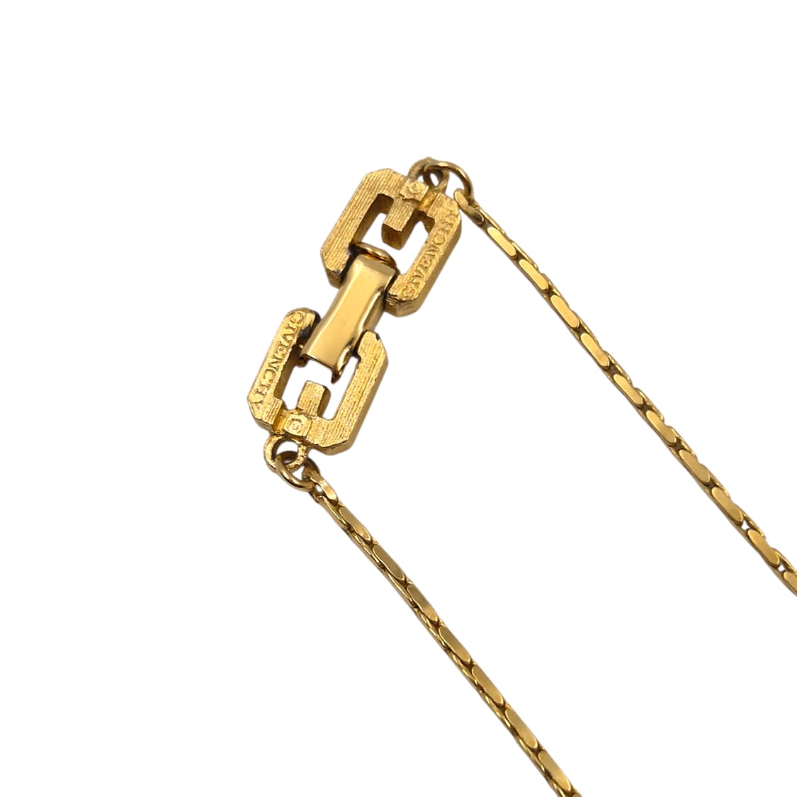 80s 지방시 비쥬 스퀘어 로고 파베 목걸이 상품이미지5