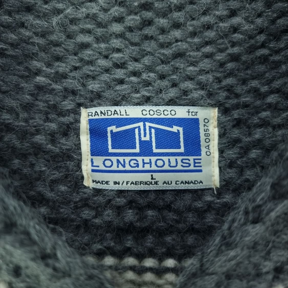 [캐나다 빈티지] 스트라이프 숄카라 헤비울 코위찬 니트 M17823 상품이미지6