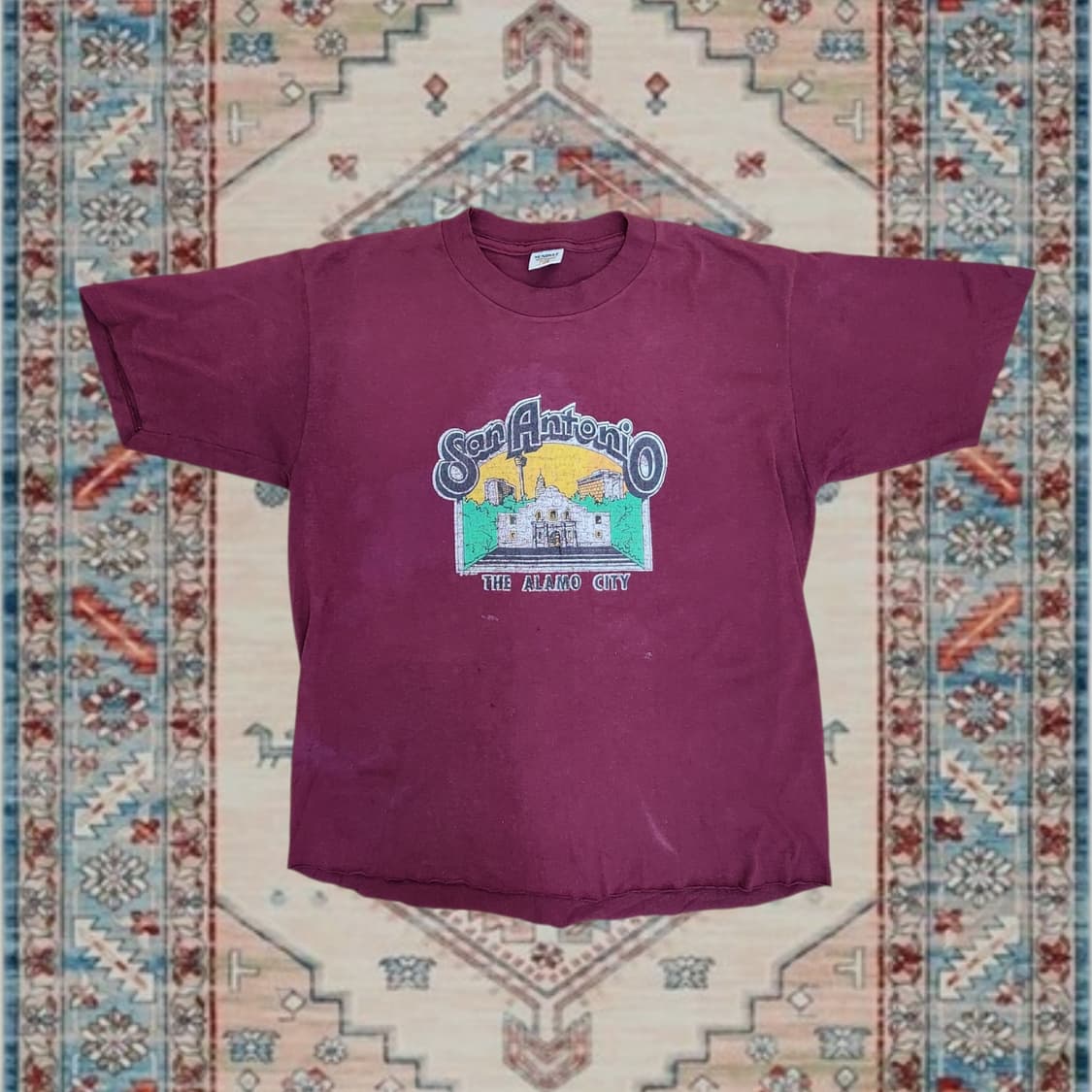 90s USA 산안토니오 빈티지 그래픽 티셔츠 (L) 상품이미지1