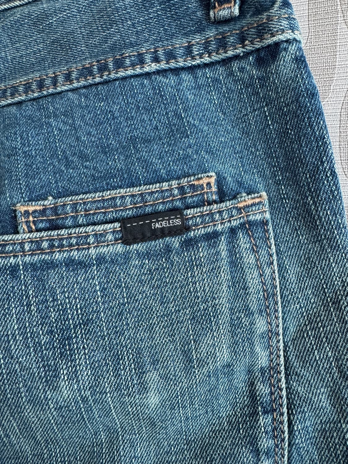 Fadeless 일본 빈티지 워싱 데님 진 청바지 남여공용 29 상품이미지4