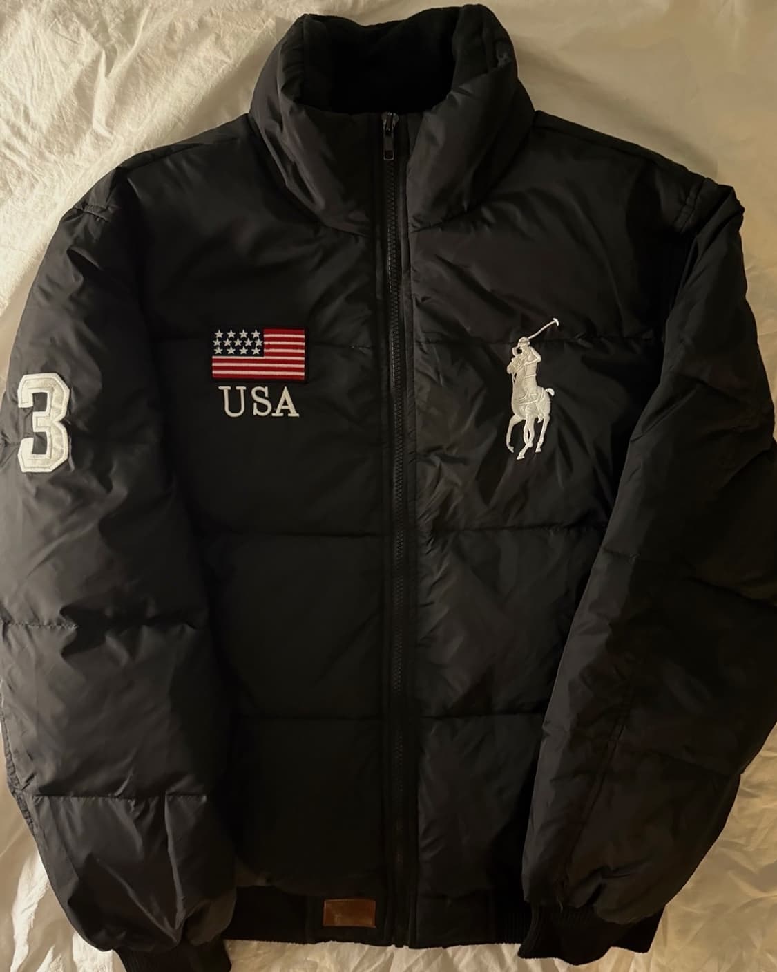 폴로 빅포니 성조기 패딩 블랙 새상품급 상품이미지2