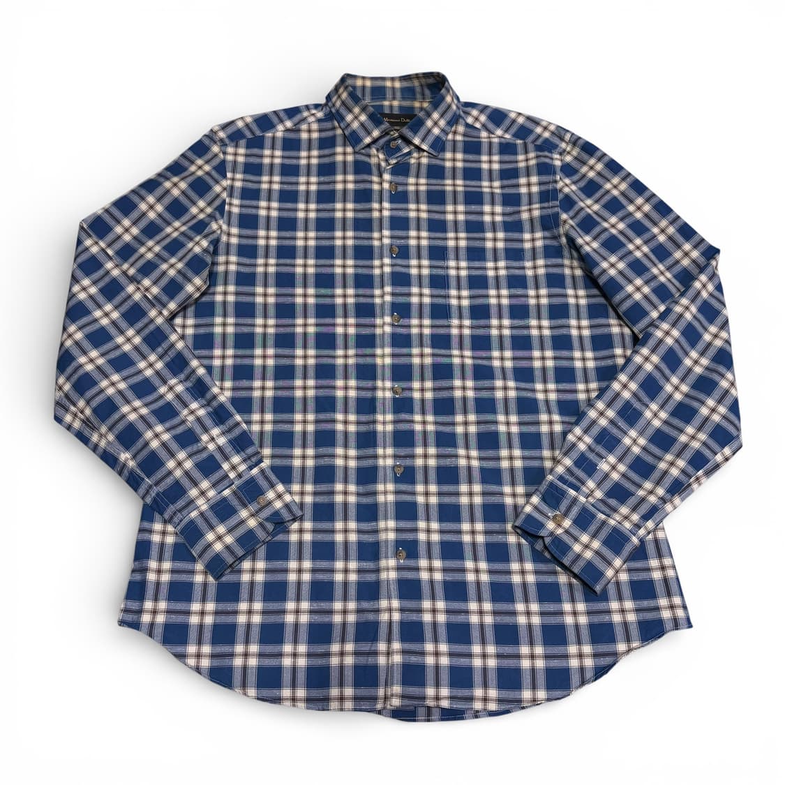 L 마시모두띠 네이비 체크셔츠 상품이미지1