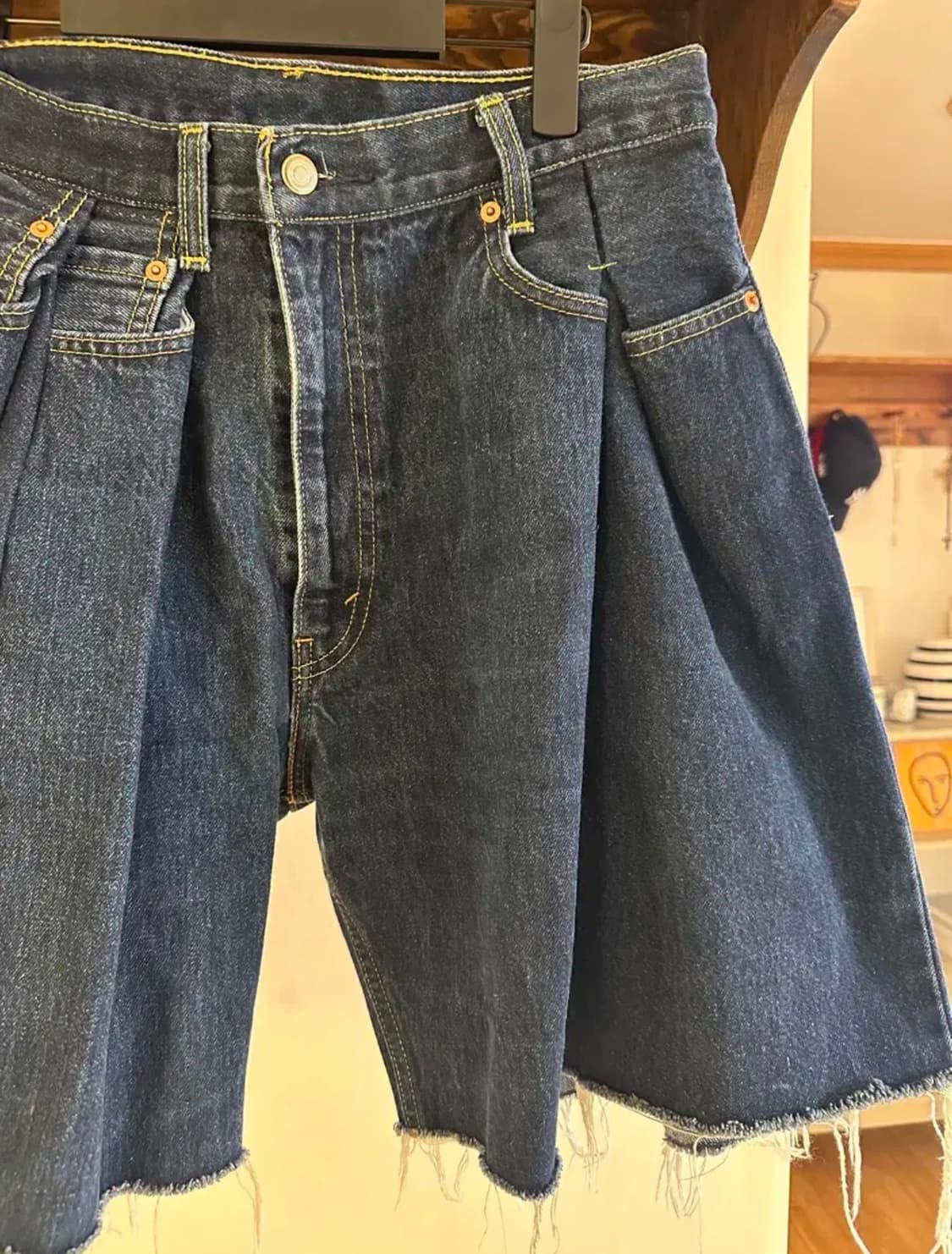 (새상품) 77circa 25S/S 턱 데님 반바지 (34) 상품이미지3