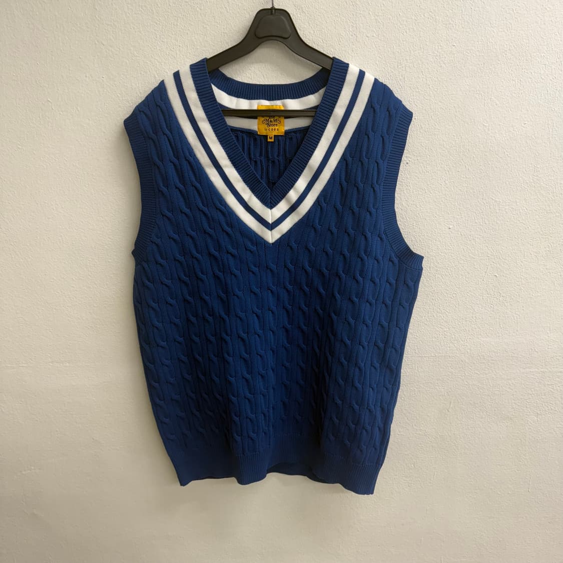 coen(코엔) JPN M&M 케이블 칠덴 블루 베스트 조끼 M 상품이미지1