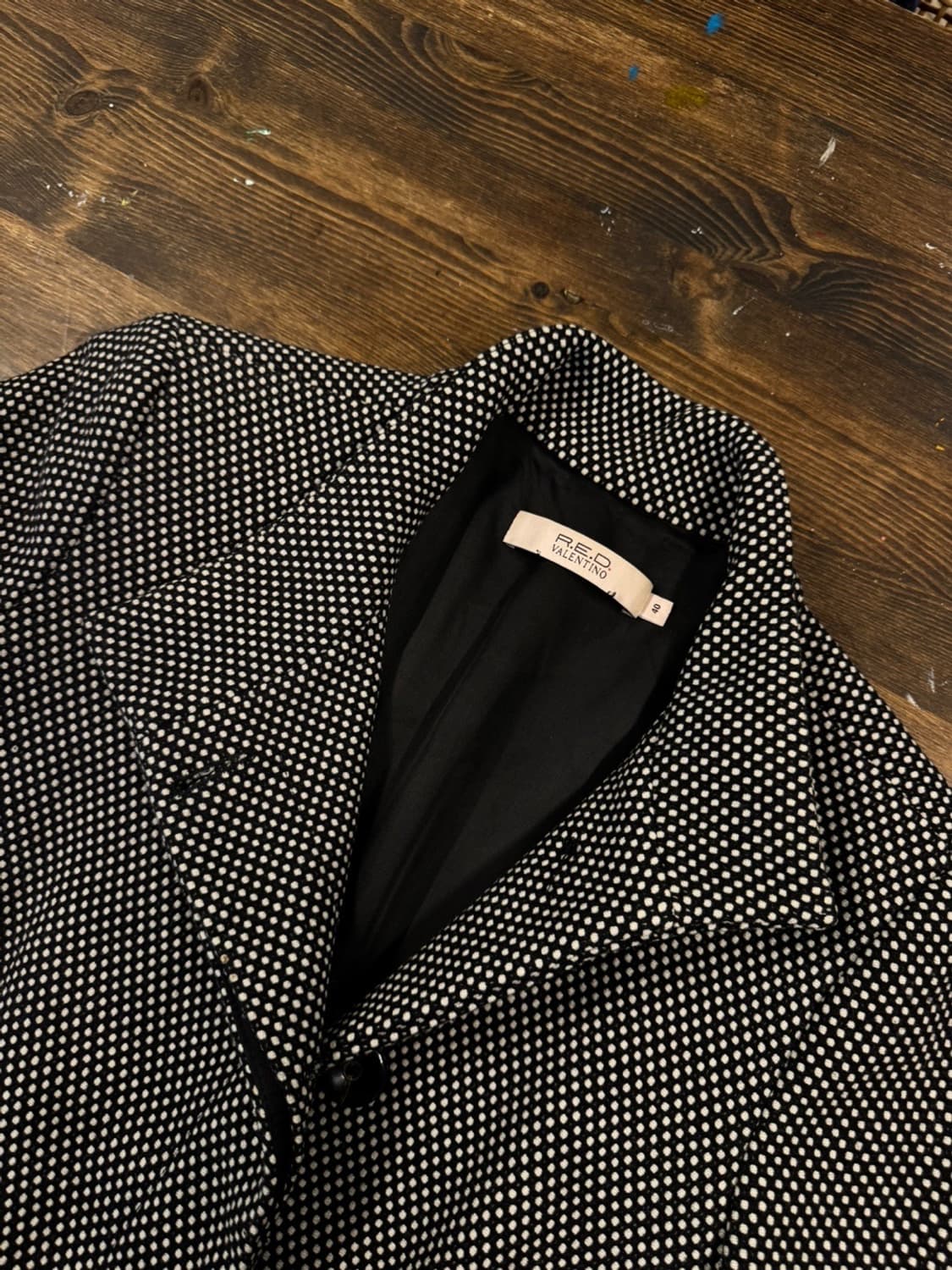 발렌티노 레드 트위드 코트 55~66 상품이미지8